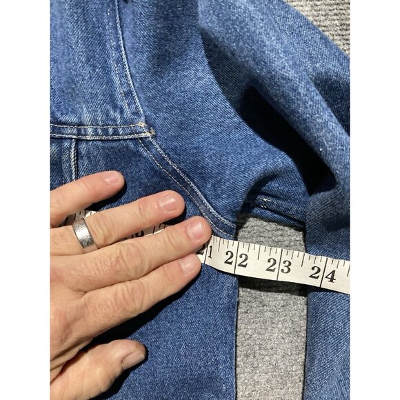 Route 66 Denim Jacket Women’s Size Large Blue Long Sleeve Button Up - Picture 5 of 9